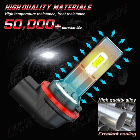 مصابيح إضاءة CHUSYYRAY متوافقة مع Honda Foreman Rubicon 520 2020 2021 2022 القيادة الخفيفة 34901-HR3-A21، 12V 40W 6000K أبيض، IP67 مقاوم للماء للطرق الوعرة، حزمة من 2 in Kuwait