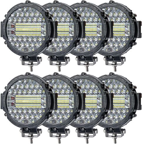 7 Inch Round LED Off Road Lights, 201W 10000lm LED Work Lights for Truck ATV UTV RV SXS Pickup Car Driving Light Bar Pods Headlight, Fog Tractors Lights Flood Spot Combo Beam (PACK OF 2 BLACK) in Saudi Arabia