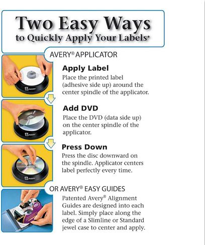 Avery 8962 DVD Inkjet Labels, 20 Sheet/2 Labels P/Sheet, Matte, White in Saudi Arabia