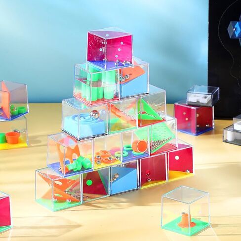 Lenwen 240 pcs Brain Teaser Puzzle Mini Fidget Puzzle Cubes 3D Ball Maze Cube Cubes Party Favor Games Challenge Decompression in Kuwait