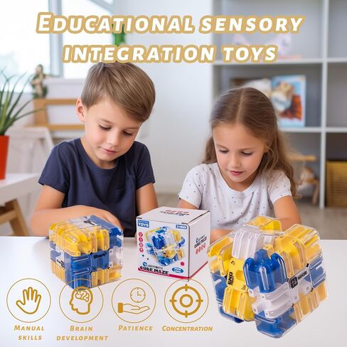 3D Cube Puzzle for Kids Color Matched Game Brain Teaser Game,Educational Learning Toys for Logical Thinking, Family Board Games, Durable Puzzle Cube Gift for Birthday and Holidays in Saudi Arabia