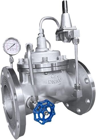 304 stainless steel 500X thickened adjustable pressure maintaining pressure relief valve pressure stabilizing control valve(304国标大体DN80 长255) in Saudi Arabia