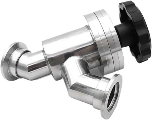 KF16 KF25 KF40 KF50 SUS 304 Stainlee Steel Sanitary Y-type Manual High Vacuum Baffle Valve Vacuum Flapper Angle Valve(KF25) in Saudi Arabia