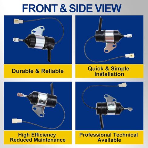 Fuel Shut Off Solenoid 12V for Kubota BX2230D RTV900R RTV900T, B7410D BX1500D BX1800D D722 D902 D782 D622 Z402 Z602 16851-60014,16851-60010,16851-60011 16851-60012 052600-4530 052600-4531 in Saudi Arabia