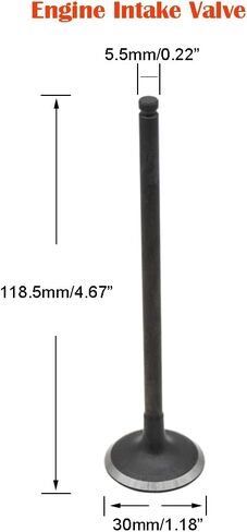 مجموعة صمامات السحب والعادم 16 قطعة من Hex Autoparts لمحركات 1992-2005 Honda Civic 1.6L 1.7L D16 D17 - تناسب D16Y7 D16Y8 D16Z6 D17A1 D17A2 D17A6 D17A7 in Kuwait