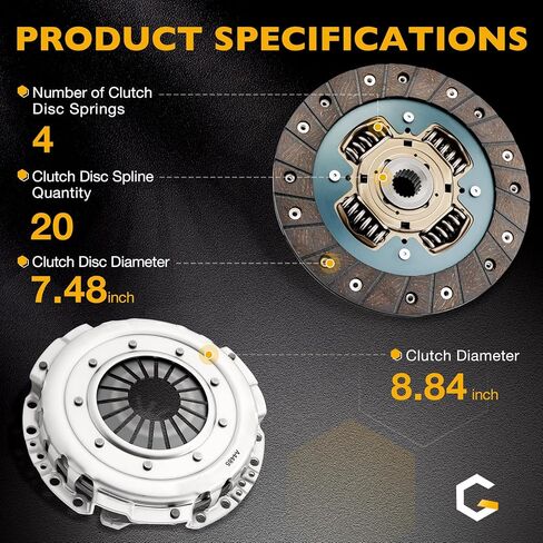 Transmission Clutch Kit Compatible with 2007-2008 Honda Fit L4 1.5L Replacement for 08-054 in Kuwait