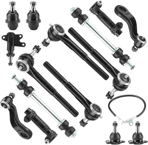 15PCS 4WD Front Suspension Kits Fits for Chevy/GMC K2500 Tahoe Yukon 1995-2000, 95-99 K1500 Suburban Cadillac Escalade Upper Lower Ball Joints + Adjusting Sleeves + Pitman/Idler Arm Kits in Kuwait