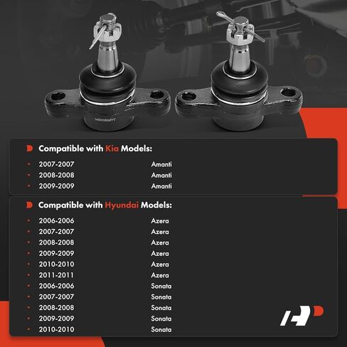 A-Premium 2 x Front Lower Ball Joint, Compatible with Hyundai Sonata 2006-2010, Azera 2006-2011 & Kia Amanti 2007-2009 in Kuwait