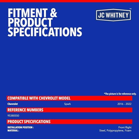 مشغل مزلاج قفل الباب الأمامي الأيمن JC Whitney JFBAJCWDLA00028 - متوافق مع شيفروليه سبارك 2016-2022 in Kuwait