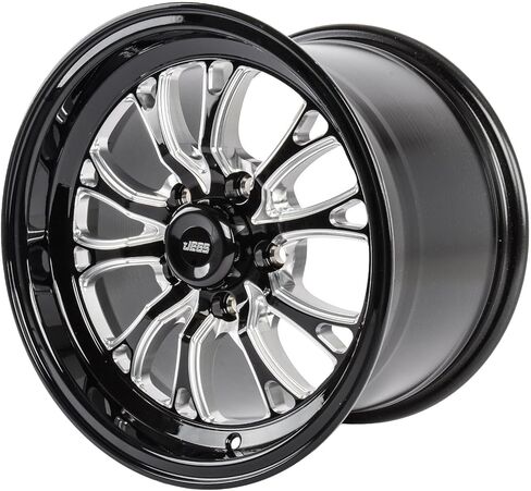 عجلة JEGS SSR سبايك 15 × 10 | 5 × 4.5 بوصة. تباعد نمط مسمار العجلة | +51 ملم إزاحة | 7.5 بوصة مسافة خلفية | أسود لامع مع لمسات بارزة مطحونة | 3.27 بوصة تتحمل المركز in Kuwait