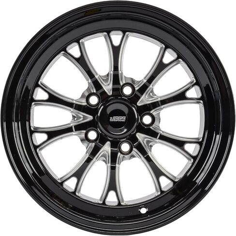 عجلة JEGS SSR سبايك 15 × 10 | 5 × 4.5 بوصة. تباعد نمط مسمار العجلة | +51 ملم إزاحة | 7.5 بوصة مسافة خلفية | أسود لامع مع لمسات بارزة مطحونة | 3.27 بوصة تتحمل المركز in Kuwait
