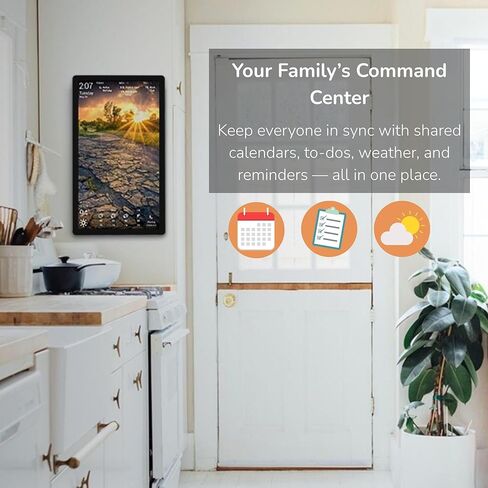 DAKboard Touchscreen Wall Display 22" - Shared Family Calendar & Organizer, Smart Home Dashboard with Weather, Chore Lists & Digital Photo Frame in Black in Saudi Arabia