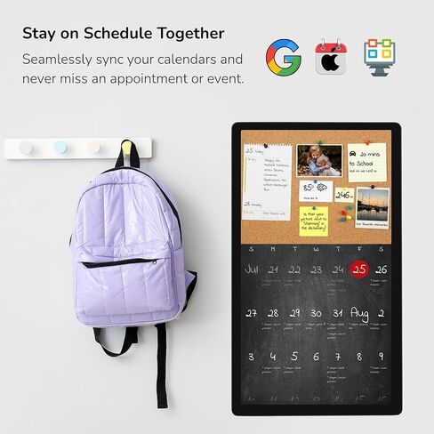 DAKboard Touchscreen Wall Display 22" - Shared Family Calendar & Organizer, Smart Home Dashboard with Weather, Chore Lists & Digital Photo Frame in Black in Saudi Arabia