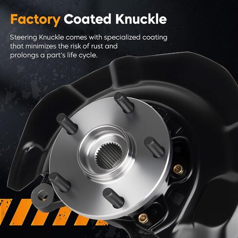 2 PCS Front Steering Knuckles Wheel Bearing Hub Assembly (Only fit FWD) for Toyota Sienna 2004-2006 V6 3.3L, for Sienna 2007-2010 V6 3.5L, Left Driver and Right Passenger Side, 698-425, 698-424 in Kuwait