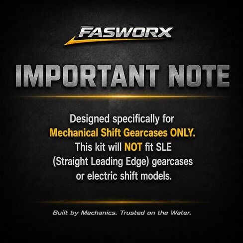 طقم ختم الوحدة السفلية لعلبة التروس FASWORX لـ Evinrude Johnson OMC V4 V6 V8 75-300 HP Outboards & E-TEC - يستبدل OEM 5006373، 0439141، Sierra 18-8384 - التحول الميكانيكي فقط in Kuwait