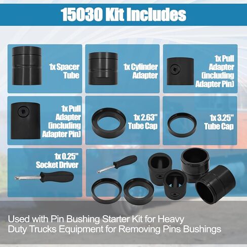 15030 Leaf Spring Pin and Bushing Adapter Service Kit Used with Pin Bushing Starter Kit for Heavy Duty Trucks Equipment for Removing Pins Bushings in Saudi Arabia