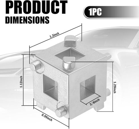 Aokdom Cube Brake Caliper Compression Tool with 3/8" Drive Port,6-in-1 Rear Brake Caliper Tool Resets Pistons,Professional Disc Brakes Piston Compressor Tools Automotive Tools in Kuwait