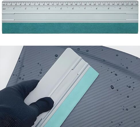 Felt Squeegee for Car, 8 Inch Scratch Free Car Wrapping Applicator Decal Squeegee with 20CM Scale Ruler, Auto Window Tint Wallpaper Smoothing Tool Felt Edge Vinyl Scraper in Kuwait