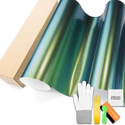 Galaxy Dust Matte Spring Green Chameleon Metallic Color Shift Color Change الفينيل التفاف السيارات ملصق مائي ورقة الفيلم فقاعة الحرة تكنولوجيا إطلاق الهواء مع مجموعة أداة 1.6FTx5FT in Kuwait