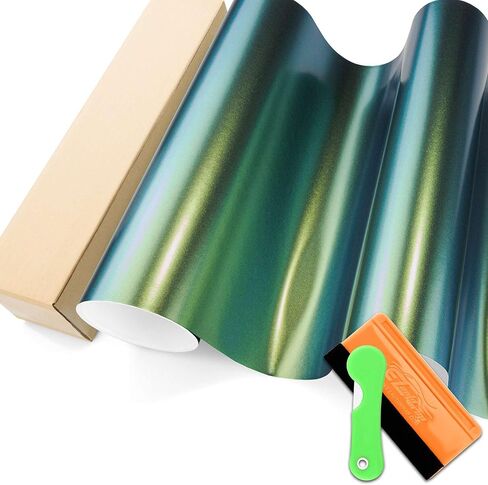 Galaxy Dust Matte Spring Green Chameleon Metallic Color Shift Color Change الفينيل التفاف السيارات ملصق مائي ورقة الفيلم فقاعة الحرة تكنولوجيا إطلاق الهواء مع مجموعة أداة 1.6FTx5FT in Kuwait