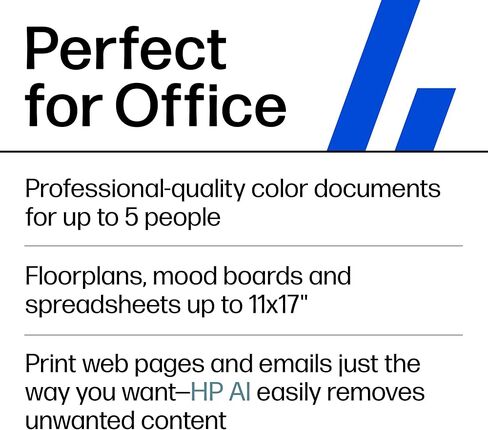 HP OfficeJet Pro 9730e Wide Format Wireless All-in-One Color Inkjet Printer, Print, scan, Copy, ADF, Duplex Printing Best-for-Office, 3 Month Instant Ink, AI-Enabled (537P6A) (Renewed) in Kuwait