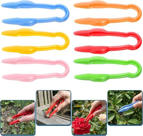 12 Pcs Plastic Tweezers for Fine Motor,Colorful Easy-Grip Tweezers for Crafting DIY Jewelry Making Beading for Craft(Green, Pink, Red, Blue, Yellow, Orange) in Saudi Arabia