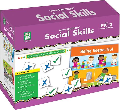 Key Education Publishing Social Skills Activities for Kids, 15 File Folder Games With Social Emotional Learning Activities, Emotional Regulation Tools for kids Preschool to Grade 2 in Saudi Arabia