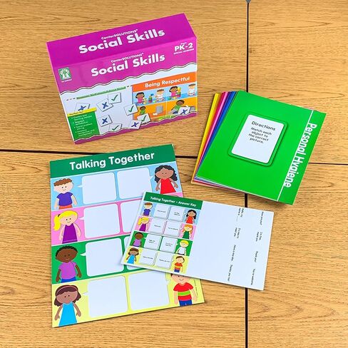 Key Education Publishing Social Skills Activities for Kids, 15 File Folder Games With Social Emotional Learning Activities, Emotional Regulation Tools for kids Preschool to Grade 2 in Saudi Arabia