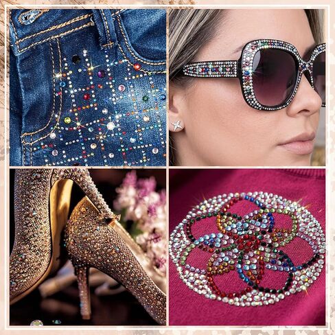 20000 Pcs Glass Hotfix Rhinestones for Bedazzling Mixed 24 Colors SS10, 12 Colors SS16, Bedazzling Kit Flatback Crystal AB Rhinestone with 2 Picking Pen 1 Tweezer for Crafting, Cloth, Nail in Saudi Arabia