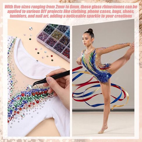 20000 Pcs Glass Hotfix Rhinestones for Bedazzling Mixed 24 Colors SS10, 12 Colors SS16, Bedazzling Kit Flatback Crystal AB Rhinestone with 2 Picking Pen 1 Tweezer for Crafting, Cloth, Nail in Saudi Arabia
