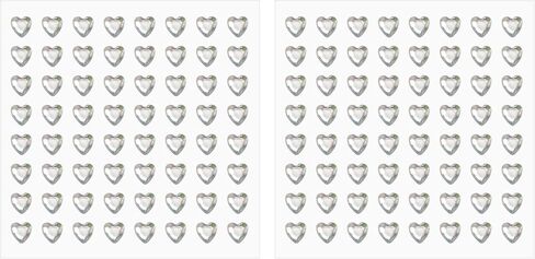 ملصقات PATIKIL Heart Gem 6 مم، 2 ورقة ذاتية اللصق من الأكريليك على شكل قلب وأحجار الراين ملصق جوهرة من الكريستال لتزيين الأظافر بنفسك، أبيض in Kuwait