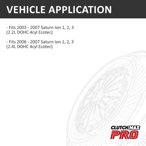 مجموعة القابض ClutchMaxPRO شديدة التحمل من OEM مع أسطوانة تابعة متوافقة مع SATURN 2003-2007 ION 1 2 3 2.2L 2.4L DOHC ECOTEC (CP04228HDWS-CK) in Kuwait
