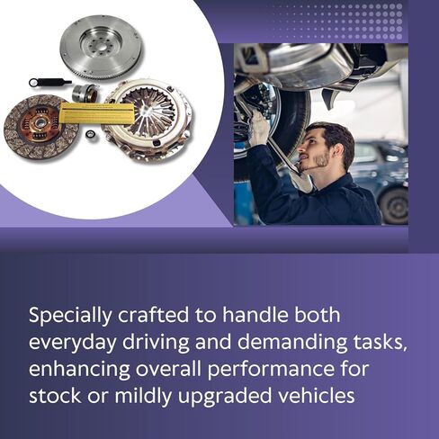 Exedy Clutch Pro Kit 16087 مع EFT HD OE دولاب الموازنة لـ 1995-2004 Toyota 4 Runner، T100، Tacoma، Tundra Truck 3.4L Engine - متين ودقيق لتحسين الأداء - ضمان العلامة التجارية لمدة 12 شهرًا in Kuwait