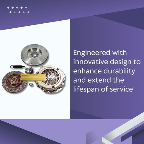 Exedy Clutch Pro Kit 16087 مع EFT HD OE دولاب الموازنة لـ 1995-2004 Toyota 4 Runner، T100، Tacoma، Tundra Truck 3.4L Engine - متين ودقيق لتحسين الأداء - ضمان العلامة التجارية لمدة 12 شهرًا in Kuwait