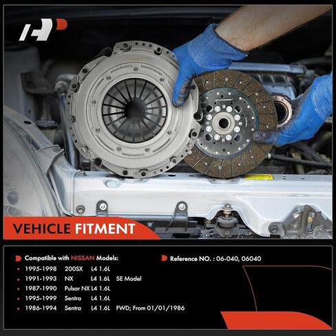 مجموعة قابض ناقل الحركة A-Premium متوافقة مع Nissan Sentra 1986-1999، 200SX 1995-1998، NX 1991-1993، Pulsar NX 1987-1990، 1.6L in Kuwait