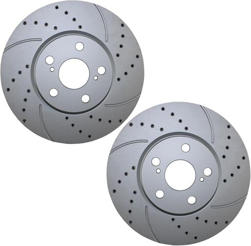 دوارات فرامل قرصية أمامية، مجموعة من 2 - متوافقة مع 2009-2019 Toyota Corolla، 2009-2014 Toyota Matrix، 2009-2010 Pontiac Vibe، 2008-2014 Scion xD، 1.8 لتر in Kuwait