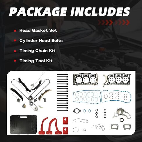 Timing Chain Kit w/Timing Tool Kit with Head Gasket Set Fit For Chrysler 200/300 Dodge Avenger Challenger Charger Grand Caravan Jeep Grand Cherokee/Wranger Pentastar 3.6L 2011-2015 in Saudi Arabia