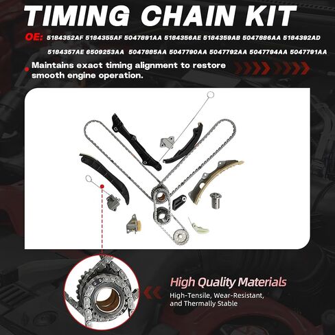 Timing Chain Kit w/Timing Tool Kit with Head Gasket Set Fit For Chrysler 200/300 Dodge Avenger Challenger Charger Grand Caravan Jeep Grand Cherokee/Wranger Pentastar 3.6L 2011-2015 in Saudi Arabia