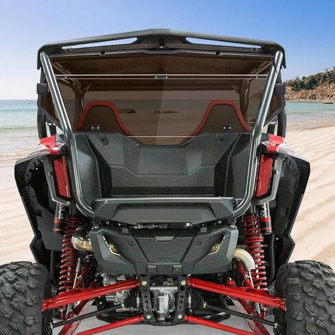 الزجاج الأمامي الخلفي متوافق مع ملحقات 2019-2025 Honda Talon 1000R 1000X معطف صلب ملون داكن من البوليستر الخلفي المدمج لاستبدال نافذة الزجاج الأمامي لـ 0SB73-HL6-A00 (لمقعدين) in Kuwait