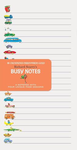 مفكرة The Unemployed Philosophers Guild Richard Scarry - 65 مفكرة مكتبية سهلة التمزق مع 4 تصميمات متبادلة للصفحات، 8.25 بوصة × 4.25 بوصة in Kuwait