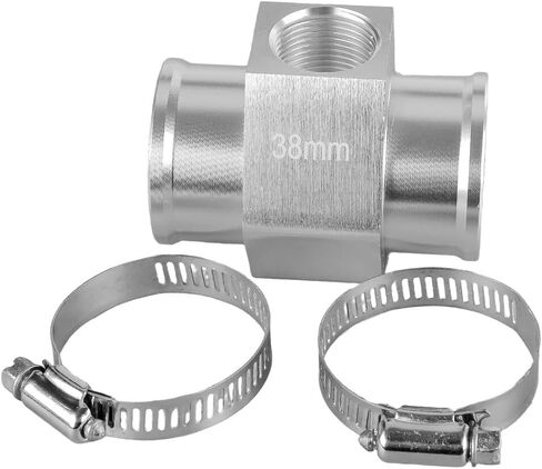 38mm Silver Radiator Hose Pipe Joint Adapter Fitting Connector WTP006-SL-42 for 1/2"-14NPT Water Temp Gauge Sensor in Saudi Arabia