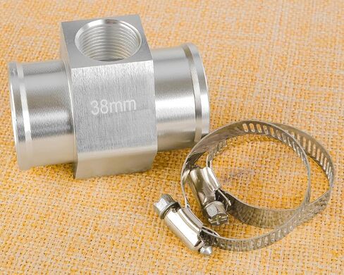 38mm Silver Radiator Hose Pipe Joint Adapter Fitting Connector WTP006-SL-42 for 1/2"-14NPT Water Temp Gauge Sensor in Saudi Arabia