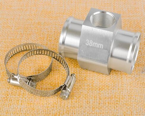 38mm Silver Radiator Hose Pipe Joint Adapter Fitting Connector WTP006-SL-42 for 1/2"-14NPT Water Temp Gauge Sensor in Saudi Arabia