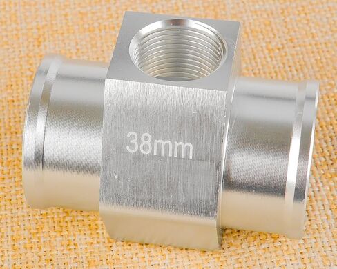 38mm Silver Radiator Hose Pipe Joint Adapter Fitting Connector WTP006-SL-42 for 1/2"-14NPT Water Temp Gauge Sensor in Saudi Arabia
