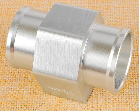 38mm Silver Radiator Hose Pipe Joint Adapter Fitting Connector WTP006-SL-42 for 1/2"-14NPT Water Temp Gauge Sensor in Saudi Arabia