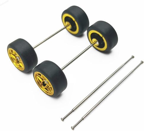 1/64 Modified Axles - 30 Sets (22mm/25mm/28mm, 10 Sets Each) - Suitable for 1/64 Diecast Alloy Cars DIY Tires - Each Set Includes 2 Axles & 4 Mushroom Nails, Excluding Wheels in Saudi Arabia