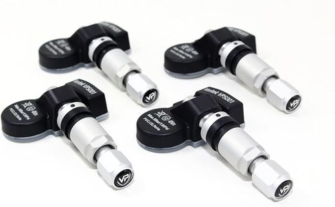 مجموعة من 4 أجهزة استشعار ضغط الإطارات Veritek VPS001 TPMS 433mhz لسيارة Infiniti QX80 Nissan Titan تستبدل 40700EZ00A 407006WY0B مع سيقان صمام ألومنيوم فضية in Kuwait