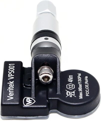 مجموعة من 4 أجهزة استشعار ضغط الإطارات Veritek VPS001 TPMS 433mhz لسيارة Infiniti QX80 Nissan Titan تستبدل 40700EZ00A 407006WY0B مع سيقان صمام ألومنيوم فضية in Kuwait