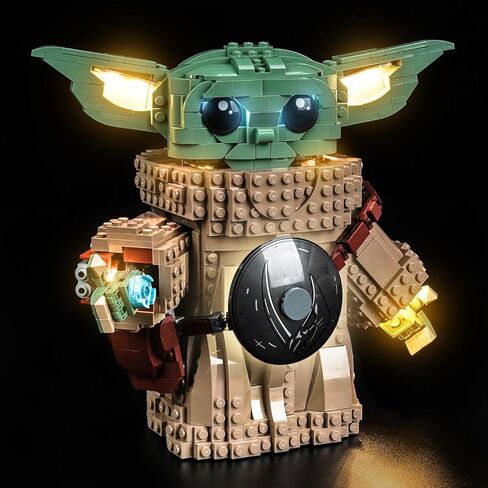 مصباح LED BrickBling متوافق مع Lego Grogu (Mandalorian Apprentice) 75446، مجموعة الإضاءة الإبداعية - باستثناء الطراز in Kuwait