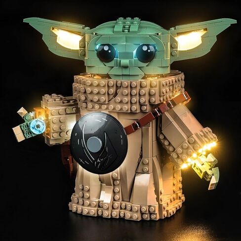 مصباح LED BrickBling متوافق مع Lego Grogu (Mandalorian Apprentice) 75446، مجموعة الإضاءة الإبداعية - باستثناء الطراز in Kuwait